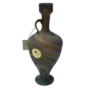 Brand New HEBRON PHOENICIAN VASE Hand Blown FROM ISRAEL Multicolor 10" Height